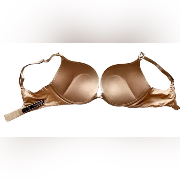 Victoria's Secret Bombshell 34D Nude Adds 2 Cup Siz Underwire Push Up Plunge Bra - Picture 2 of 7
